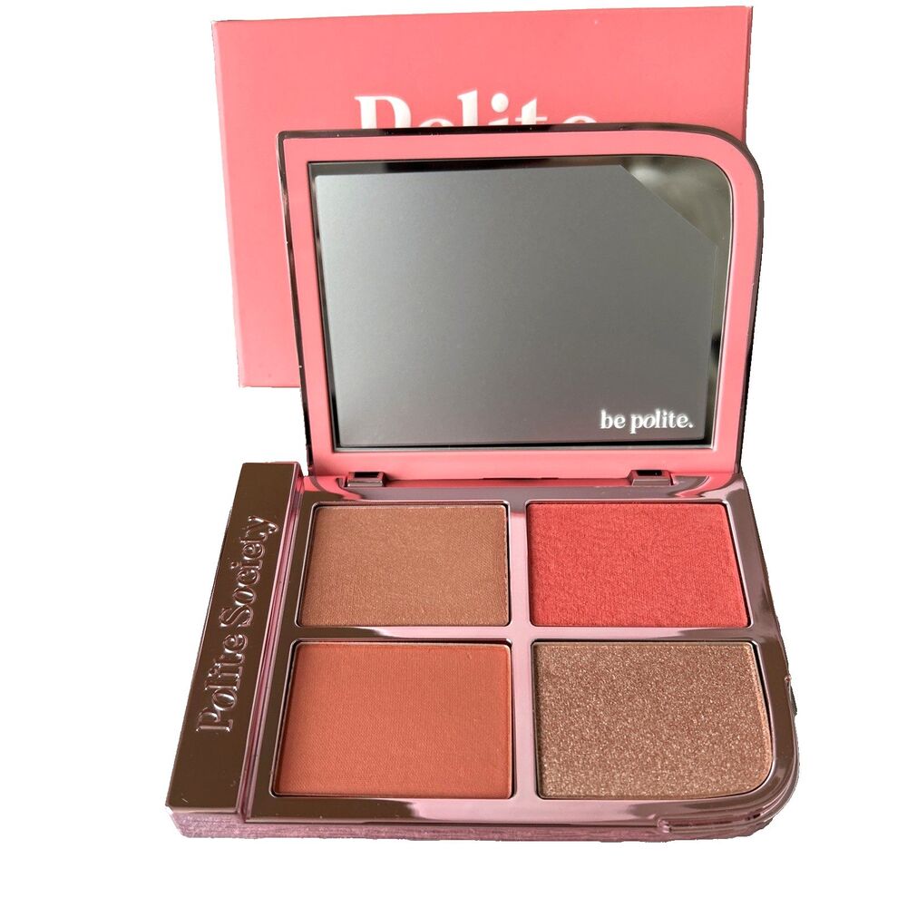 Polite Society Go Flush Yourself Blush & Highlight Face Palette 12g/0.44 oz NEW